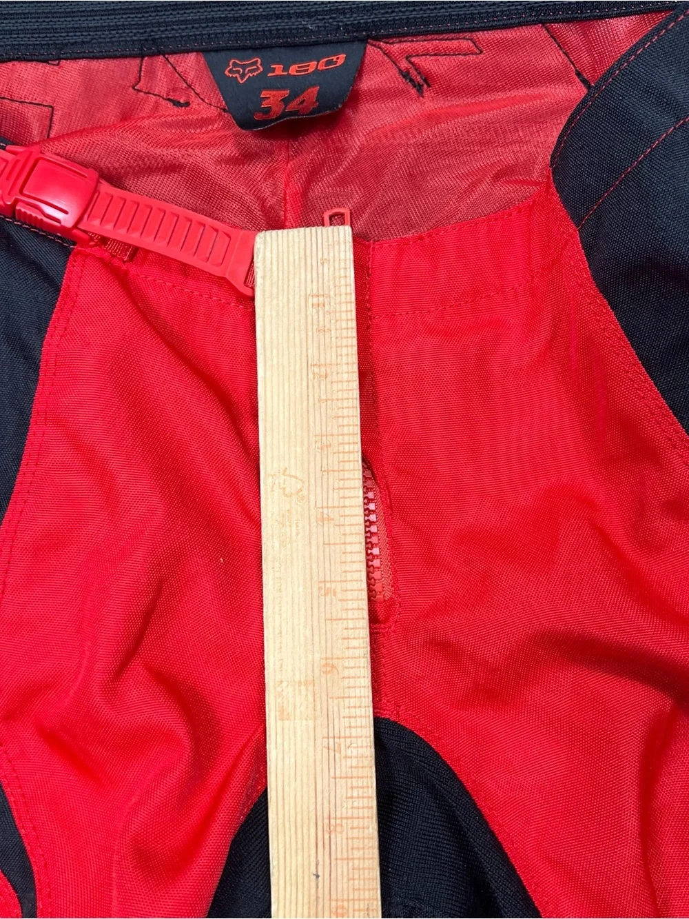 Fox Racing 180 Bike Pants Mens 32x32 Red/Black Motorcross Padded Dirt Bike